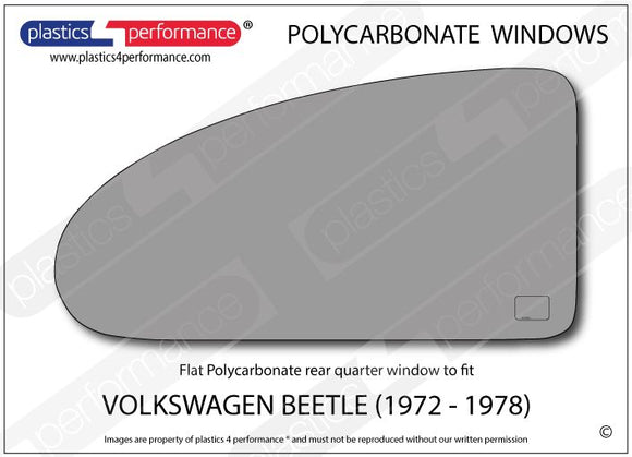 ポリカーボネート 右リアクォーターウインドウ｜Volkswagen Beetle - 1972 - 1978
