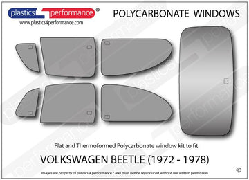 ポリカーボネート ウインドウキット｜Volkswagen Beetle - 1972 - 1978