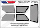 ポリカーボネート ウインドウキット｜Volkswagen Golf Mk2
