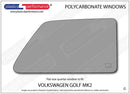 ポリカーボネート 右リアクォーターウインドウ｜Volkswagen Golf Mk2