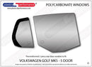 ポリカーボネート ウインドウキット｜Volkswagen Golf Mk5 - 5dr
