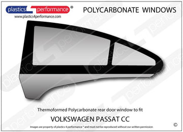 ポリカーボネート 左リアドアウインドウ｜Volkswagen Passat CC