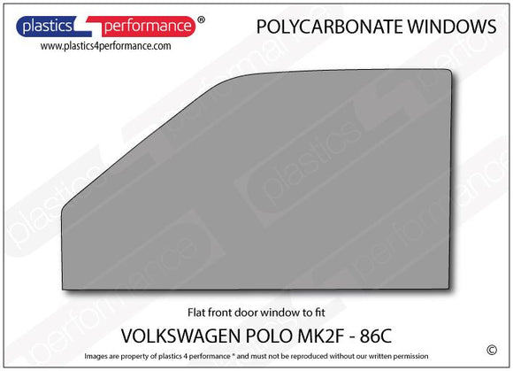 ポリカーボネート 左フロントドアウインドウ｜Volkswagen Polo MK2F 86C