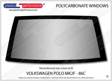 ポリカーボネート リアウインドウ｜Volkswagen Polo MK2F 86C