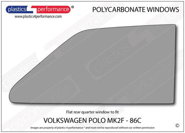 ポリカーボネート 右リアクォーターウインドウ｜Volkswagen Polo MK2F 86C