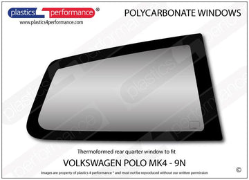 ポリカーボネート 右リアクォーターウインドウ｜Volkswagen Polo MK4 9N - 3dr