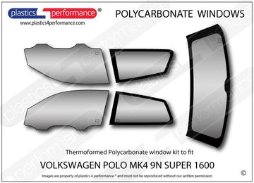 ポリカーボネート ウインドウキット｜Volkswagen Polo MK4 9N Super 1600
