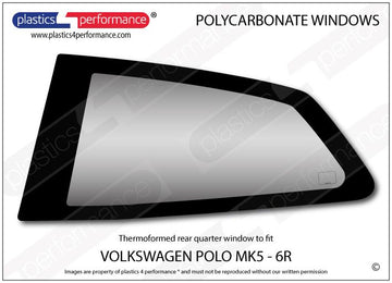 ポリカーボネート 左リアクォーターウインドウ｜Volkswagen Polo MK5 6R - 3dr