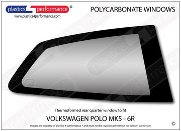 ポリカーボネート 右リアクォーターウインドウ｜Volkswagen Polo MK5 6R - 3dr