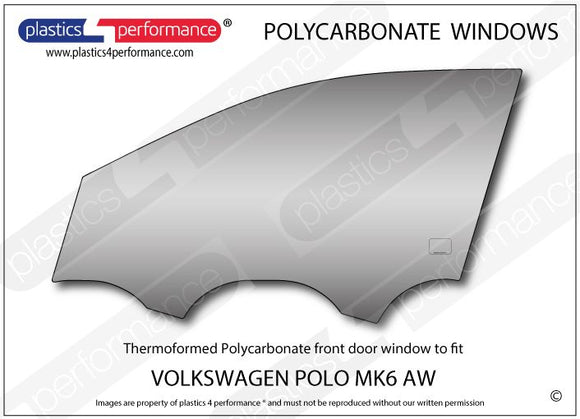 ポリカーボネート 左フロントドアウインドウ｜Volkswagen Polo MK6 - AW