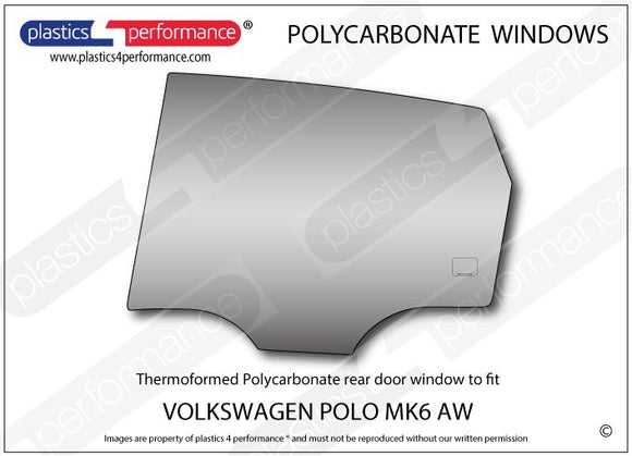 ポリカーボネート 左リアドアウインドウ｜Volkswagen Polo MK6 - AW