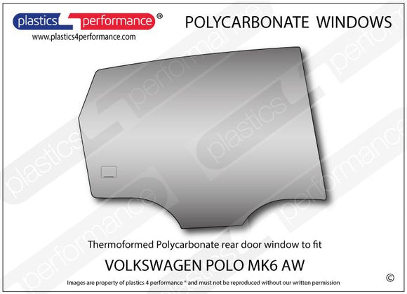 ポリカーボネート 右リアドアウインドウ｜Volkswagen Polo MK6 - AW