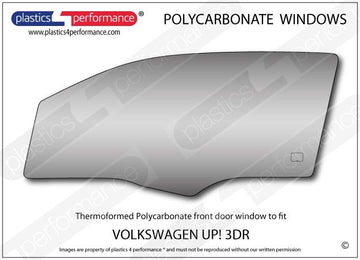 ポリカーボネート 左フロントドアウインドウ｜Volkswagen Up! - 3dr