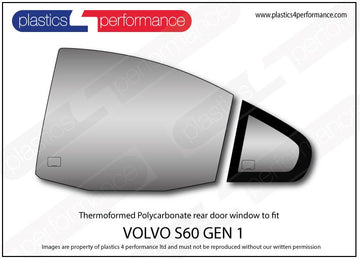 ポリカーボネート 左リアドアウインドウ｜Volvo S60 1st Generation