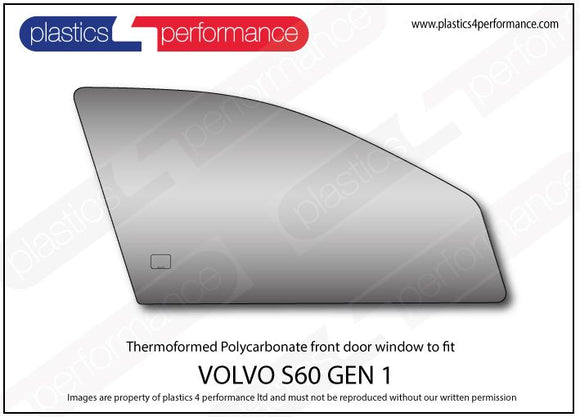 ポリカーボネート 右フロントドアウインドウ｜Volvo S60 1st Generation